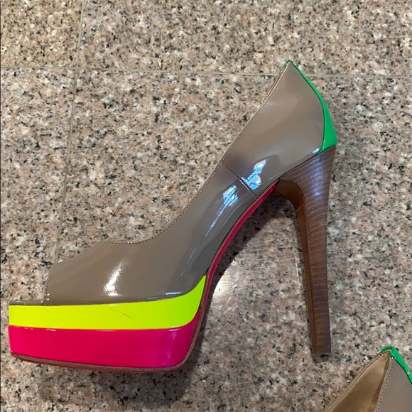 Neon color Ruthie Davis heels - Picture 8 of 12